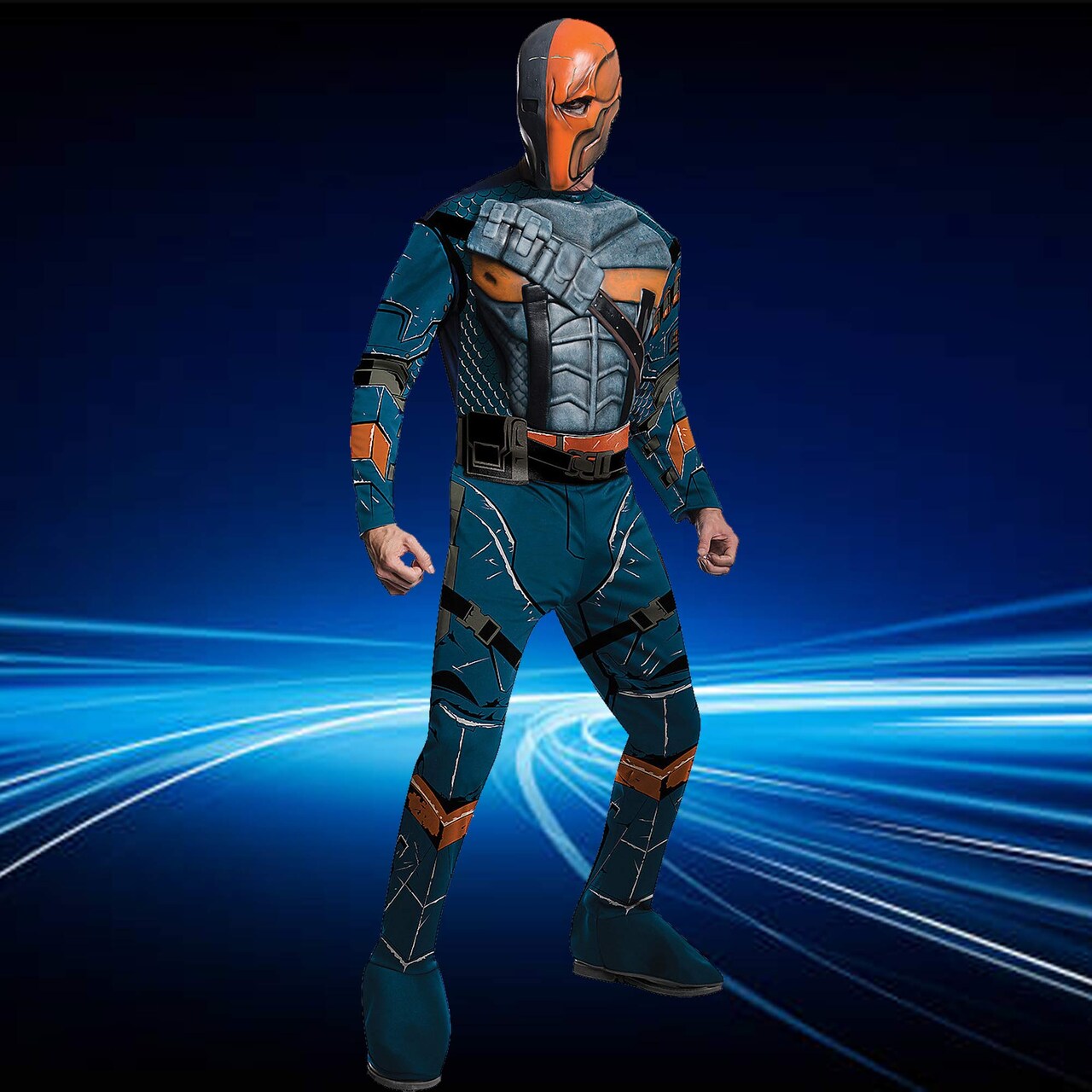 Men’s Batman Arkham Deathstroke Cosplay Costume – Premium Armor Suit